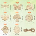Wooden Ornaments to Paint 8 Styles DIY Blank Unfinished Wood Cutouts Ornament