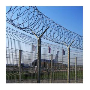 Wholesale Galvanized Iron Steel Wire Mesh Fence 3D Curved Bending PVC Coated Panels for Airport from china suppliers