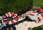 Giant Aqua Play Snake Style Amusement Park Slides High Temperature Resistance