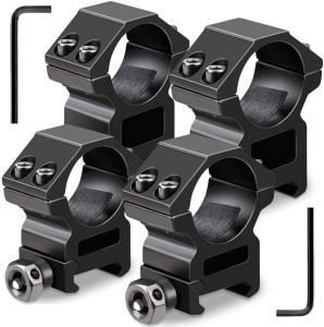 Wholesale 1 Inch Scope Rings Set Of 4, 2 Pieces High Profile Scope Mounts 2 Pieces Medium Profile Scope Rings from china suppliers