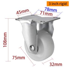 Wholesale EDL Industrial Casters 3inch 150kg Plate TPA by Rigid, Swivel and Brake type from china suppliers