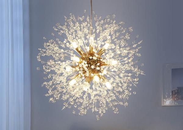 luxury round hanging fixture firework pendant lights led lighting modern glass
