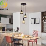 Nordic Style Loft Retro Glass Chandelier Personality Simple Restaurant Lamps