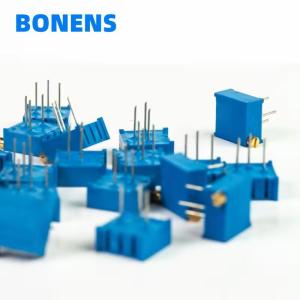 Wholesale 3296w 10k ohm 0.5 watt glass glaze multiturn rotary trimmer potentiometers variable resistors from china suppliers