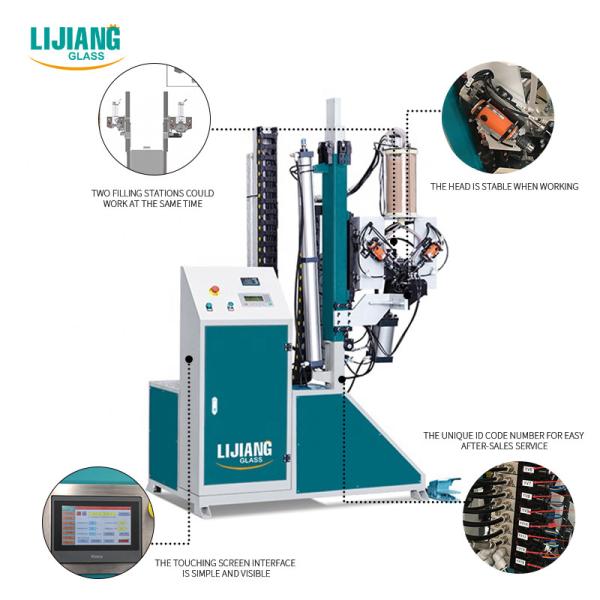 German Siemens PLC Control System Desiccant Filling Machine For Hollow Glass