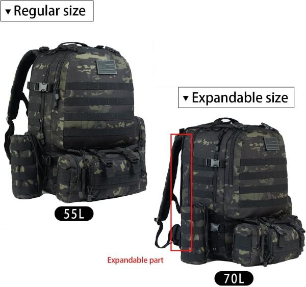 Military Backpack, Tactical, Large Molle Assault Pack Military Tactical Army