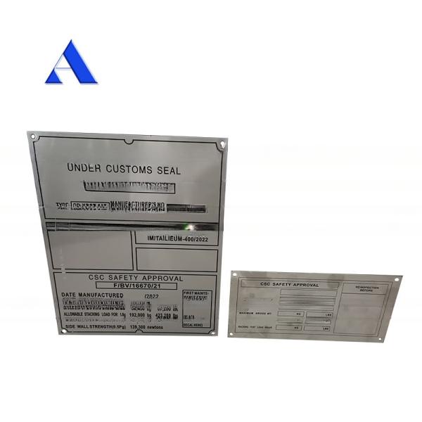 Stainless Steel CSC Plate for 20' Container Parts and Corrosion Prevention in