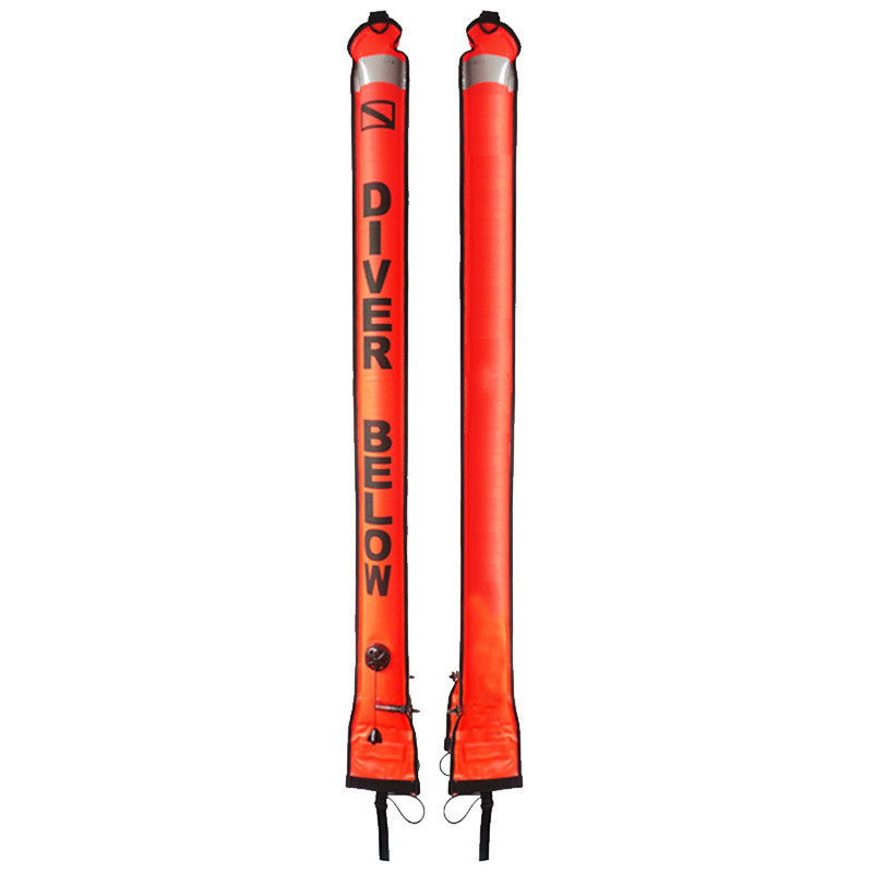 Nylon Sealed Safety Sausage And Reel , Lightweight Surface Marker Buoy And Reel
