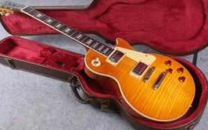 Wholesale Les in stock 1959 R9 honey burst Paul LP style standard best tiger fire electric guitar,Musical InstrumentsFree shipping from china suppliers