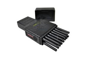 China Mobile Phone Remote Control Signal Jammer 16 Hidden Antennas Battery Capacity LCD Display on sale