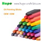 Non-toxic 8 , 12, 24, 48 Colors Oil Paint Sticks Washable Water soluable for