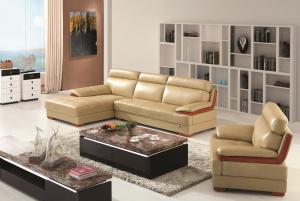 China living room geniune leather section sofa furniture on sale