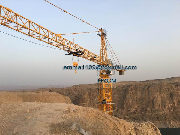 Quality TC7030 12t Tower Crane Construction Specification 50-60M Free Height for sale