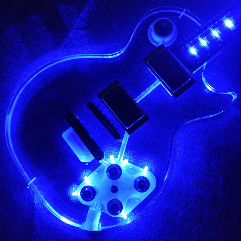 High quality Standard LP acrylic electric guitar, rosewood Fingerboard LED light LP 1959 R9 electric guitar, free shippi