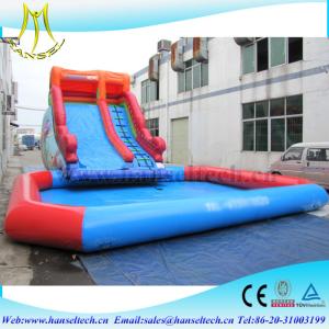 Wholesale Hansel red and blue kids amusement park equipment inflatable climbing structure water pool sidel from china suppliers
