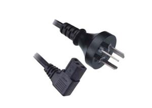 Wholesale Customized Ac Australian Power Lead , Saa Approved Three Prong Power Cable from china suppliers