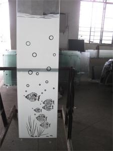 Wholesale Custom Cut Size Tempered Art Glass Fully Tempered Shower Glass Silk Screen Printing from china suppliers