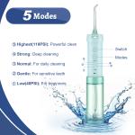 Mini Water Jet Flosser Mouth Cleaner 5 Modes With 200ml Water Tank