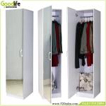 Floor Standing Wooden Clothes Wardrobe EU Standard MDF With Mirror