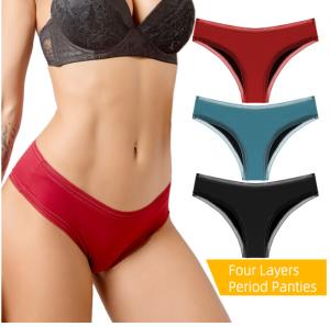 Wholesale Plus Size Women'S Menstrual Period Panties Underwear 6x 4x Washable Absorbent 4Layer from china suppliers