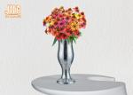 Decorative Indoor Small Fiberglass Planters Table Vases Silver Mirror Mosaic