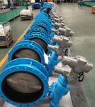 Ductile iron cf8m ss316 rubber lined DN1200 2200 wormgear Rotork Auma Captop