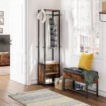 Small Coat Stand with Hooks, Industrial Coat Rack, Wooden Coat Stand, Small Hall