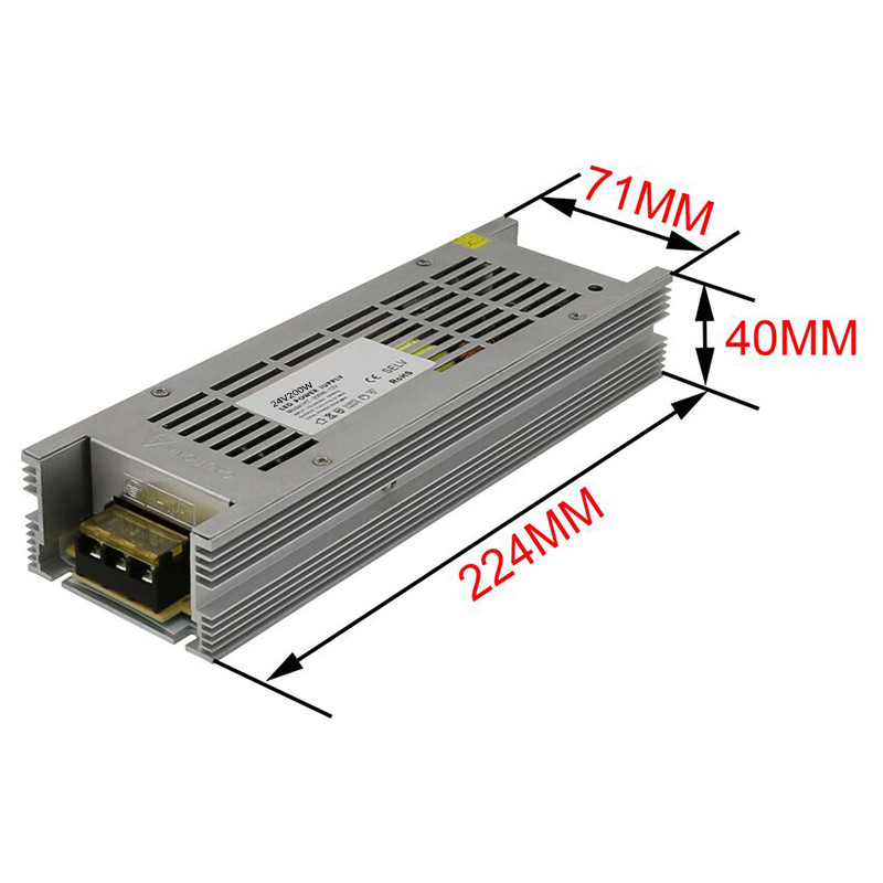 24 volt power supply 200w smps power supply Slim power supply IP20 LED transformer Adapter for strip Light