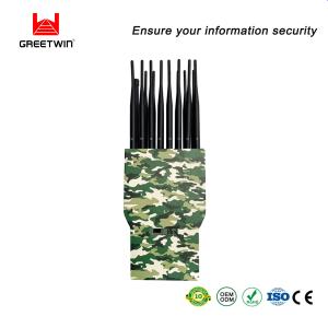 China Remote Lojack 2G 3G 4G 5G LTE Signal Blocker 16 Antennas Handheld Signal Jammer With Car Charger 16000mAh Battery on sale