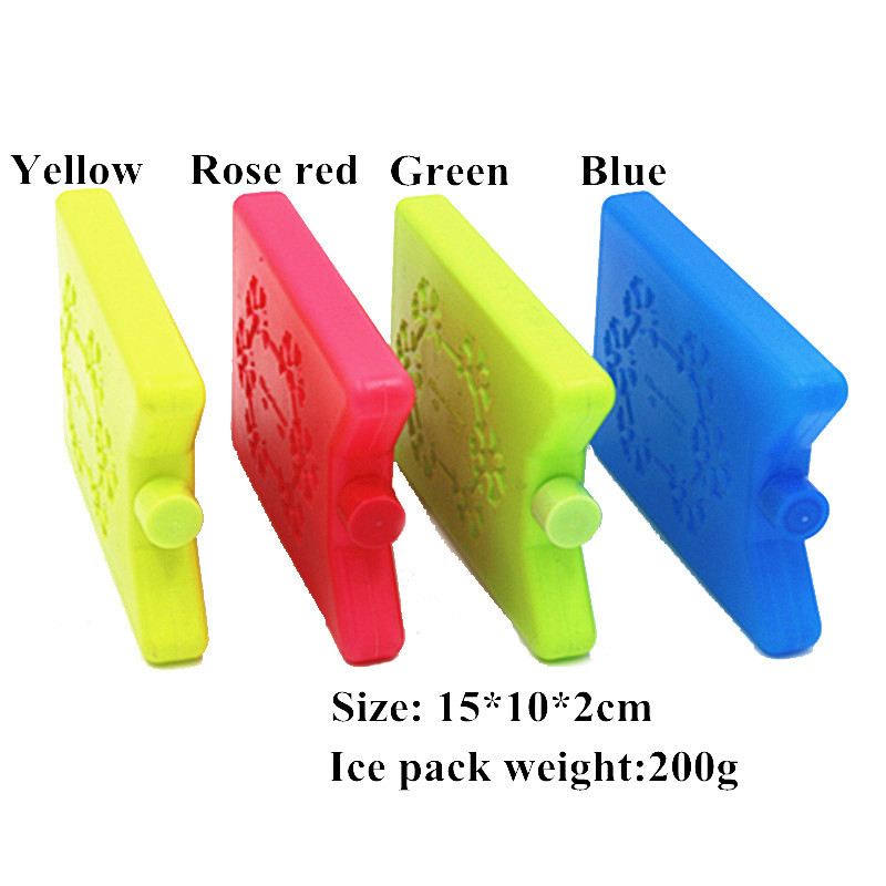 Plastic Ice Packs ice brick and ice bag with ice gel inside HDPE material colorized ice pack for can and kids lunch box