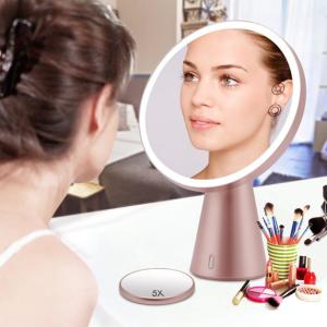 Wholesale Desktop Round Portable Pantone Color Makeup Vanity Beauty LED Mirror from china suppliers