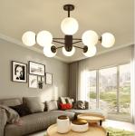 White Glass Ball Chandelier 6-head 8-head 12-head 14-head