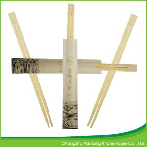 Wholesale Disposable Nature 24cm Twins Bamboo Chopsticks ; Open Paper Packing from china suppliers