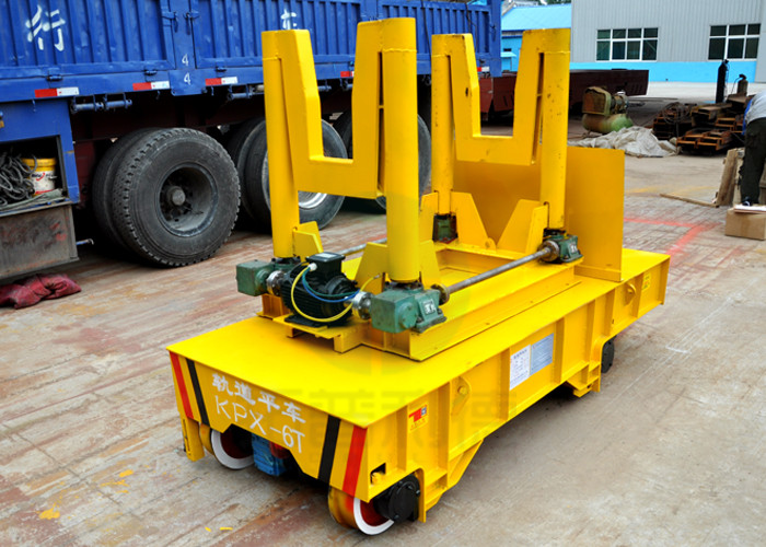 50t Hydraulic Lifting Battery Power Scrap Transfer Cart With Dumping Device