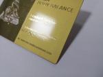 Custom Business Metal Gold Card With Emboss Text Logo Mirror Effect