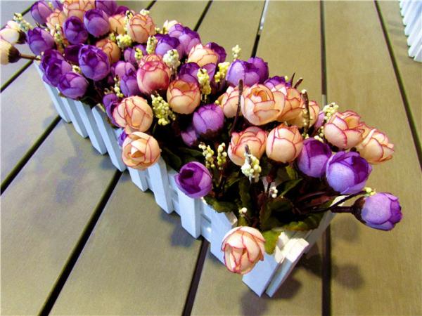 White PVC Vinyl Flower Boxes Wood Plastic Composite Board Moistureproof
