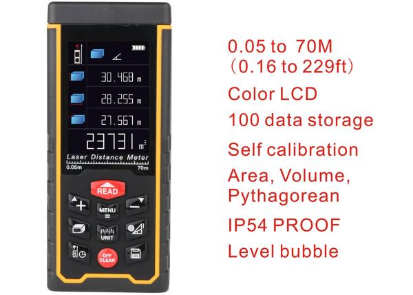Rechargeable 70m Color display high-precision Laser rangefinder distance meter