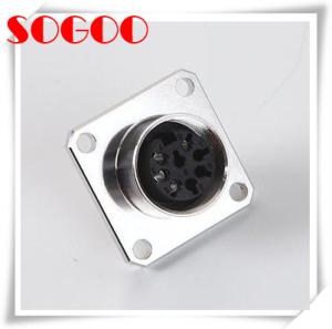 Wholesale Square Flange Metal Aisg Connector , M16 Socket Cable Solder Type Connector 8 Pin from china suppliers