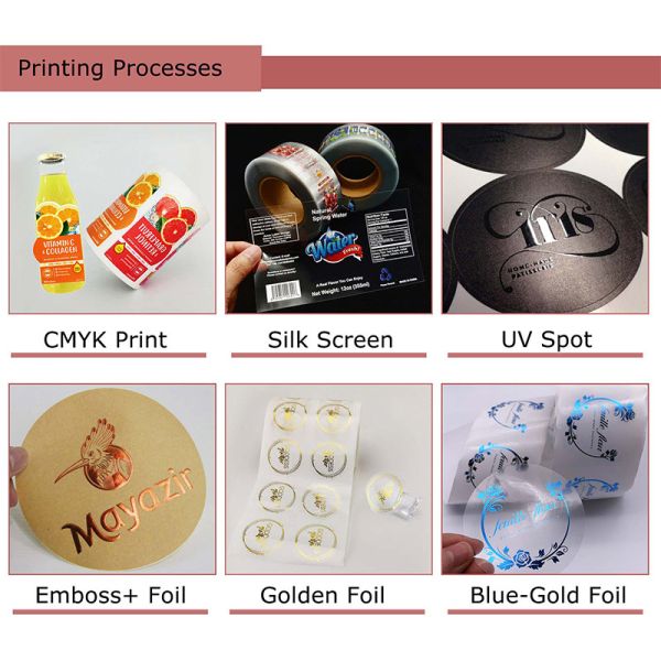 Hot Stamping Gold Foil Sticker Transparent Perfume Bottle Labels