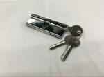 80mm Double Zinc Cylinder with 3 iron normal keys Surface finish CP