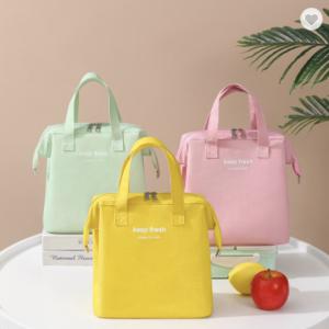 Wholesale Candy Color Insulation Cooler Bag Thermal Bento Box Carry Bag With Customized Printing from china suppliers