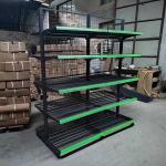 Mesh Convenience Store Diplay Shelf Light Duty Black Retail Display Shelving