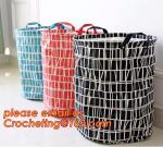 dirty clothes storage flower printed canvas folding basket ,laundry basket,
