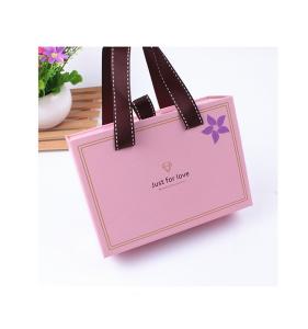 Wholesale Customized Size Small Drawer Packaging Box Paper Gift Bags With Ribbon Handles from china suppliers