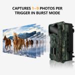 KW696 outdoor hunting camera dual-lens 30MP no-glow trail camera 1080p night
