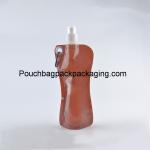 Plastic bottle pouch with spout, portable stand up pouch from China