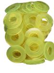 Yellow Pu Coating Roller Poly Wheels High Hardness Custom Service