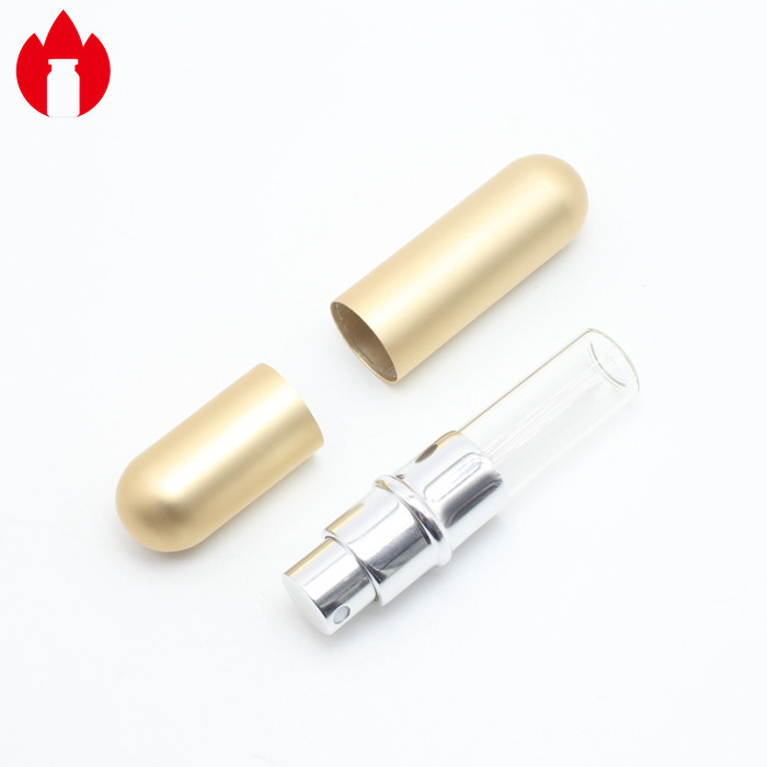 5ml Golden Perfume Borosilicate Glass Spray Vial With Pump
