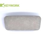 Grayish White Clamshell Metal Eyeglass Case Oversized Optical Sunglass
