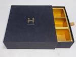 Biodegradable Chocolate Packing Boxes Gold Color Interior CMYK 4 Colors
